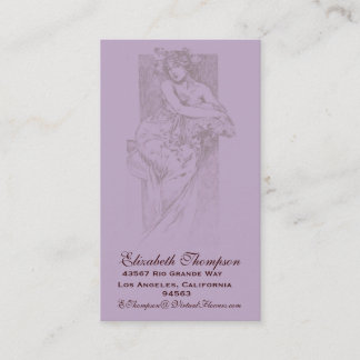 Art Nouveau Beauty Business or Name Card