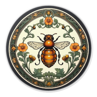 Art Nouveau Bee-utiful Ceramic Knob