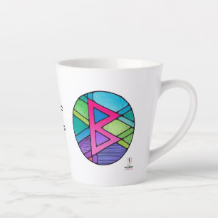 Art Nouveau Berkano Rune Latte Mug – Mother Earth!