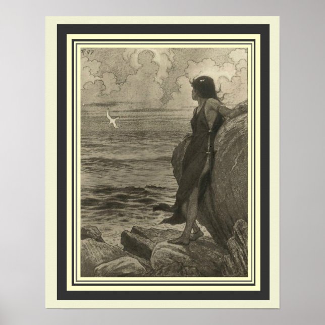 Art Nouveau "Beyond the Horizon" by Fidus 16 x 20 Poster (Front)