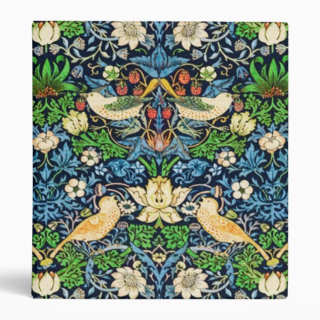 Art Nouveau Bird and Flower Tapestry Pattern Binder (Front)