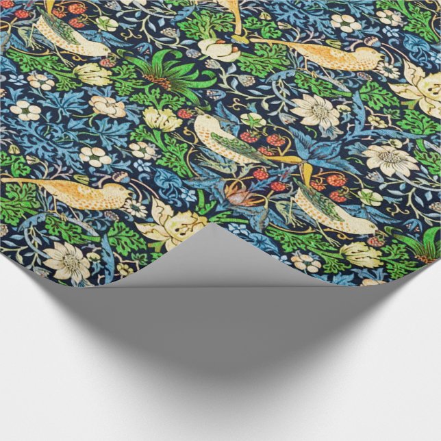 Art Nouveau Bird and Flower Tapestry Pattern Wrapping Paper (Corner)