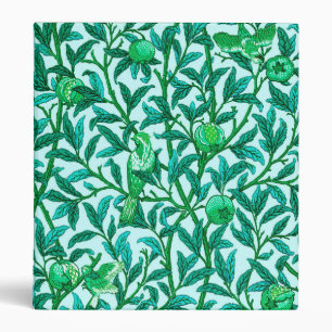 Art Nouveau Bird and Pomegranate, Turquoise Binder
