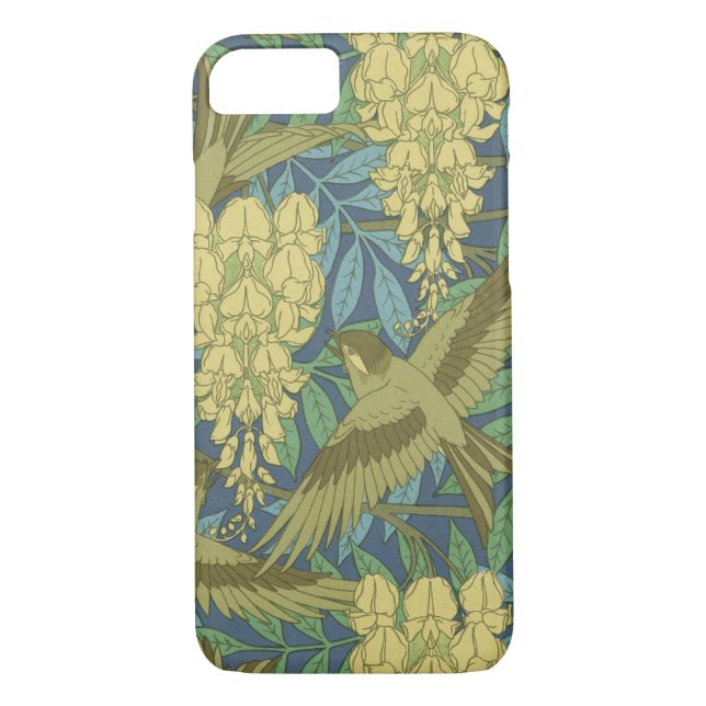 Art Nouveau Birds and Wisteria Case-Mate iPhone Case (Back)