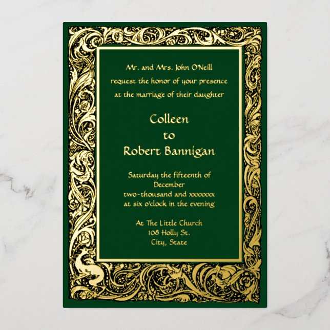 Art Nouveau Birds & Floral Foliage Border (Front)