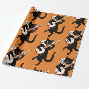 ART NOUVEAU BLACK CAT MATTE Wrapping Paper