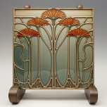 Art Nouveau Bloom [Set 1/4] Tile<br><div class="desc">Elevate your home décor with the "Art Nouveau Bloom Ceramic Tile, " a stunning piece that captures the elegance and sophistication of the Art Nouveau movement. This ceramic tile, printed by Zazzle, features an intricate design of stylized flowers in warm shades of orange and red, set against a soothing gradient...</div>