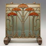 Art Nouveau Bloom [Set 4/4] Tile<br><div class="desc">Elevate your home décor with the "Art Nouveau Bloom Ceramic Tile, " a stunning piece that captures the elegance and sophistication of the Art Nouveau movement. This ceramic tile, printed by Zazzle, features an intricate design of stylized flowers in warm shades of orange and red, set against a soothing gradient...</div>