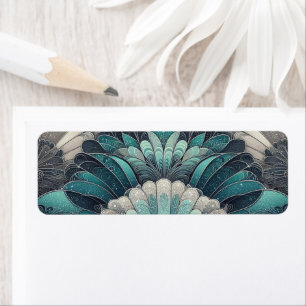 Art Nouveau Blue and Silver Fans