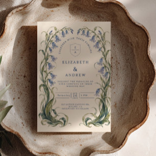 Art Nouveau Bluebell Wedding Invitation