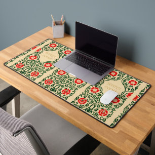 Art Nouveau book cover (roses & vines) Desk Mat