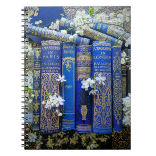 Art Nouveau Book Spines and Blossoms