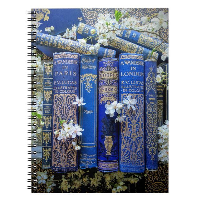Art Nouveau Book Spines and Blossoms (Front)