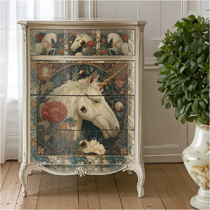 Art Nouveau Botanical William Morris Style Unicorn Tissue Paper