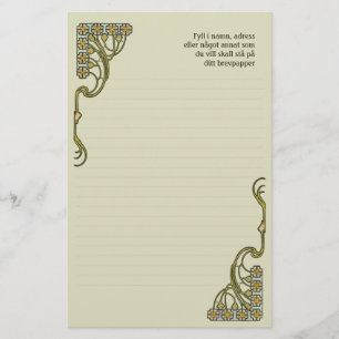 Art Nouveau Brevpapper CC0404 Papeterie