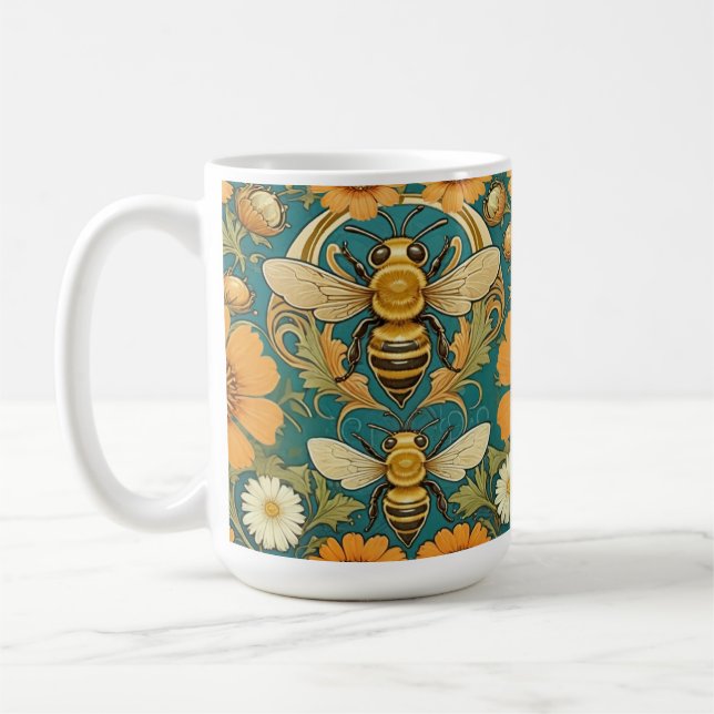 Art Nouveau Bumble Bee Mug (Left)
