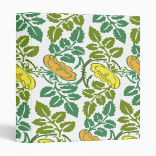 Art Nouveau Buttercup floral wallpaper damask Binder