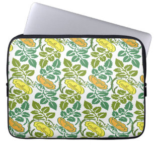 Art Nouveau Buttercup floral wallpaper damask Laptop Sleeve