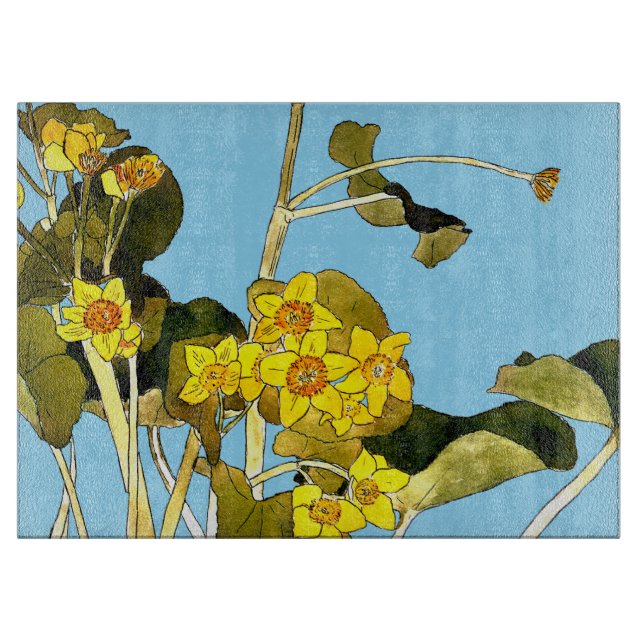 Art Nouveau Buttercups Cutting Board (Front)