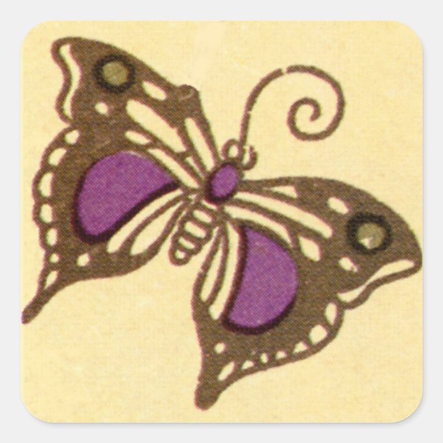 Art Nouveau Butterfly - Sticker (Front)
