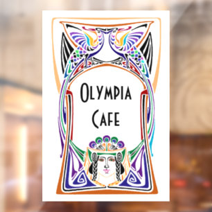 Art Nouveau cafe sign