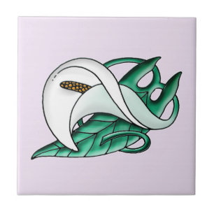 Art Nouveau calla lily Tile