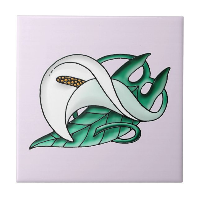 Art Nouveau calla lily Tile (Front)