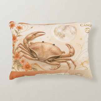 Art Nouveau Cancer Decorative Throw Pillow