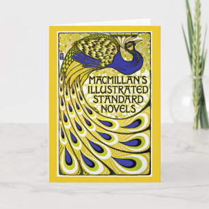 Art Nouveau Card: Peacock Illustration Card