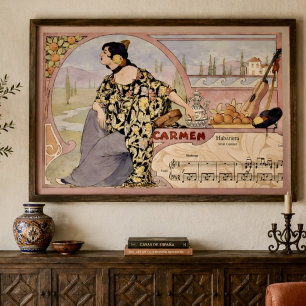 Art Nouveau Carmen Habanera Print – Vintage Opera