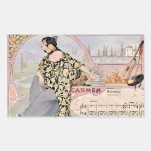 Art Nouveau Carmen Habanera Print – Vintage Opera  Sticker