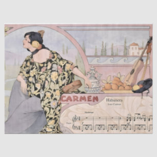 Art Nouveau Carmen Habanera Print – Vintage Opera  Tissue Paper