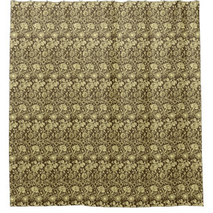Art Nouveau Carnation Damask, Brown and Cream