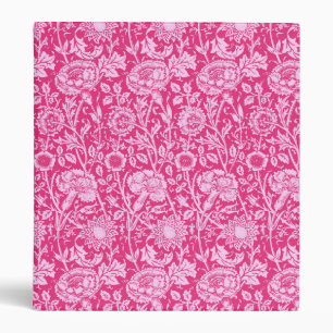 Art Nouveau Carnation Damask, Fuchsia Pink Binder