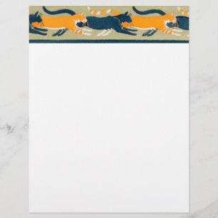 Art Nouveau Cats and Flowers Flyer