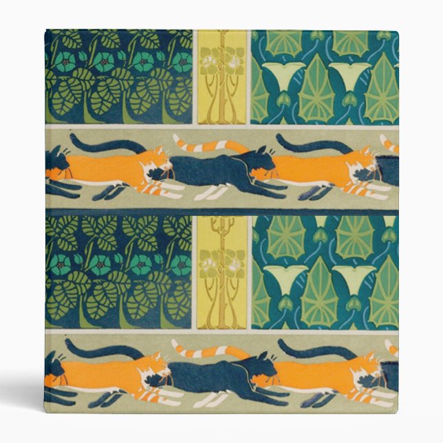 Art Nouveau Cats Binder (Front)