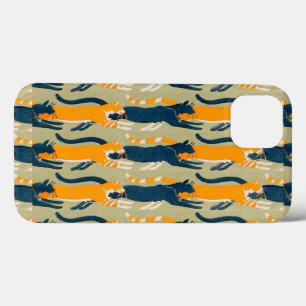 Art Nouveau Cats iPhone 13 Case