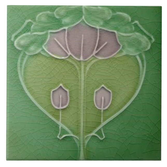 Art Nouveau Ceramic Fireplace wall Tile (Front)