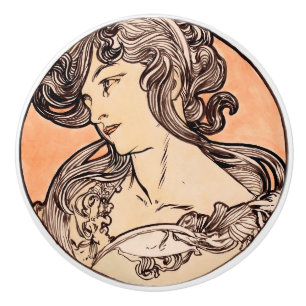 Art Nouveau Ceramic Knob