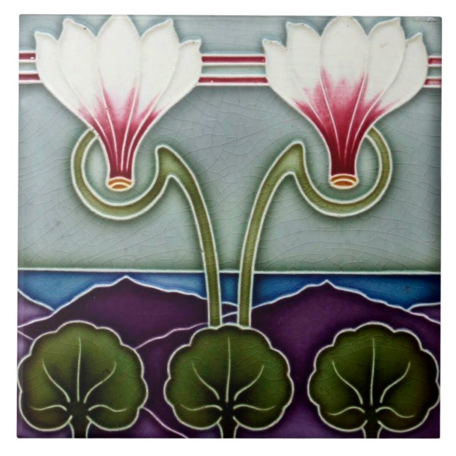 Art nouveau ceramic tile (Front)