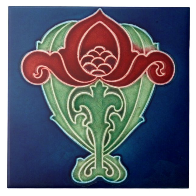 Art Nouveau ceramic tile (Front)