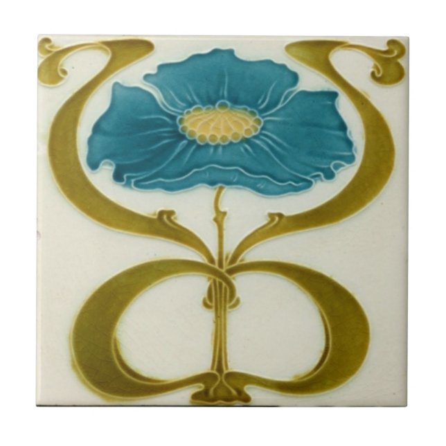 Art nouveau ceramic tile (Front)