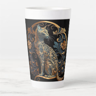 Art Nouveau Chat Latte Mug