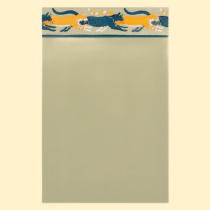 Art Nouveau Chats et Fleurs Papeterie