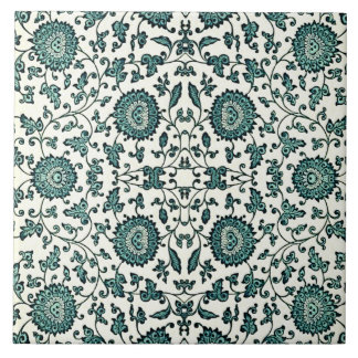 Art Nouveau Chinese Floral Pattern Reproduction  Tile