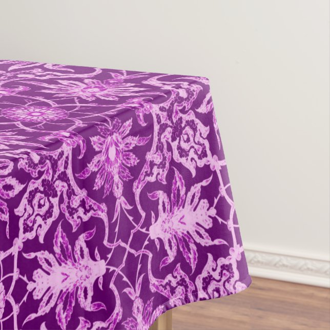 Art Nouveau Chinese Pattern - Amethyst Purple Tablecloth (In Situ)