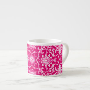 Art Nouveau Chinese Pattern - Fuchsia Pink Espresso Cup