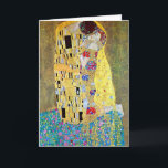 Art Nouveau Christmas, The Kiss by Gustav Klimt Holiday Card<br><div class="desc">Easy to customize Christmas card, just add your names! The Kiss (original Der Kuss)(1907-1908) by Gustav Klimt (1862-1918) is probably Gustav Klimt's most famous work. He began work on it in 1907 and it is the high point of his so-called 'Golden Period'. The Kiss is a vintage Victorian Era Symbolism...</div>