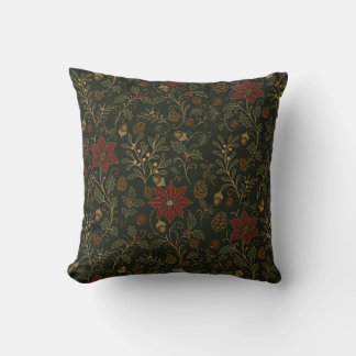 Art Nouveau Christmas Throw Pillow