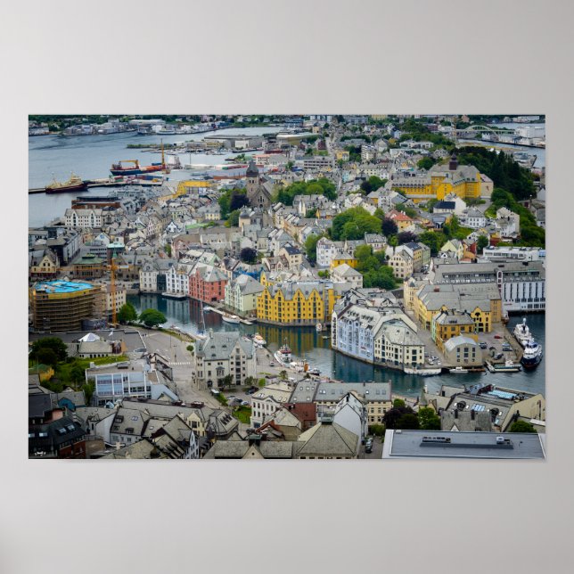 Art Nouveau city Alesund, Norway poster (Front)